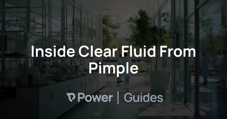 Header Image for Inside Clear Fluid From Pimple