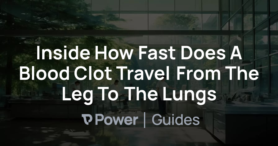 Header Image for Inside How Fast Does A Blood Clot Travel From The Leg To The Lungs