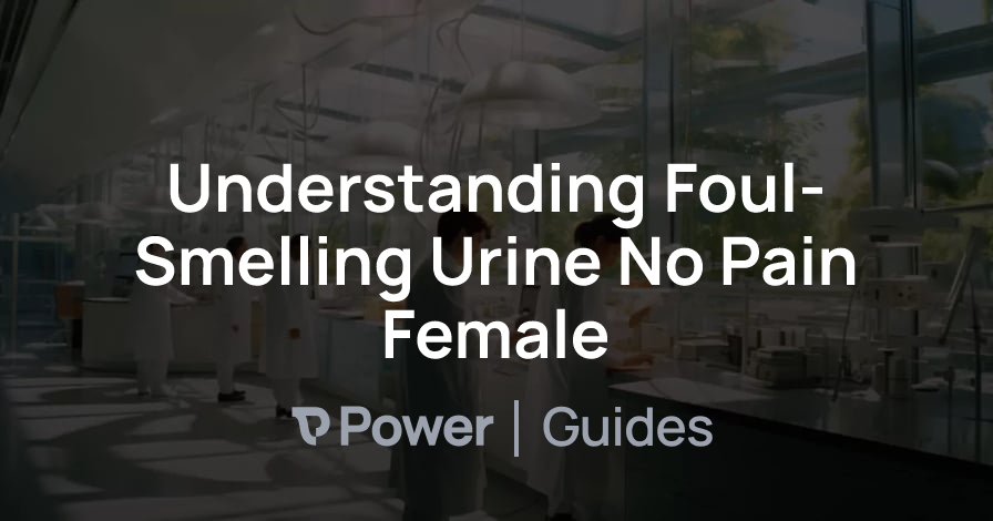 Header Image for Understanding Foul-Smelling Urine No Pain Female