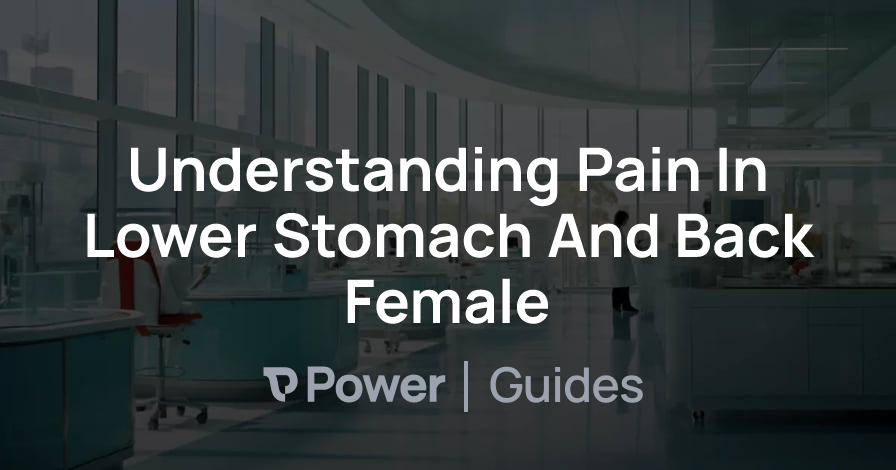 Header Image for Understanding Pain In Lower Stomach And Back Female