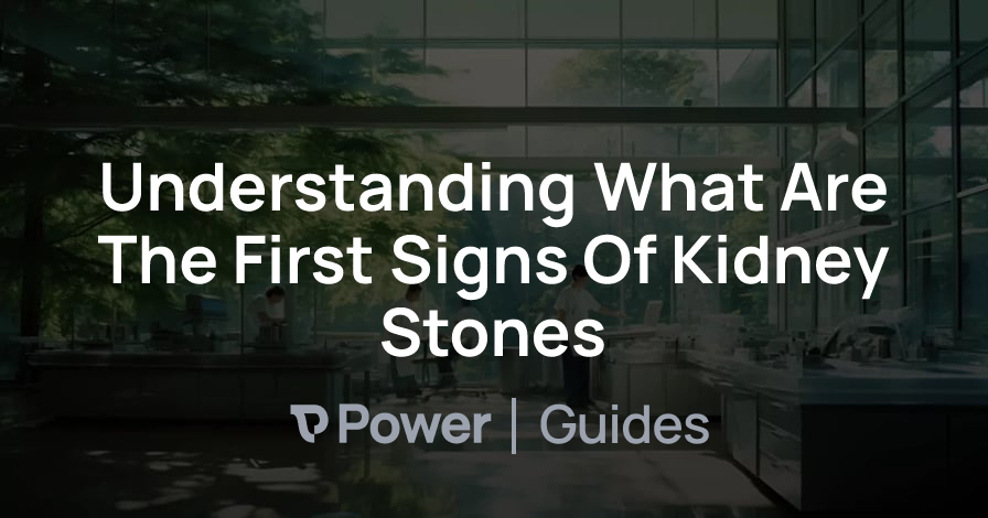 Header Image for Understanding What Are The First Signs Of Kidney Stones